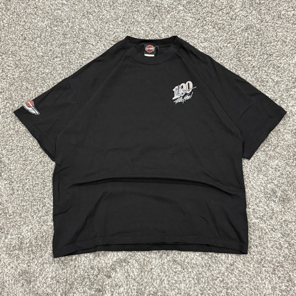VTG Harley Davidson 100th Anniversary T-Shirt Mens 2XL Willie G Ride Free 2003